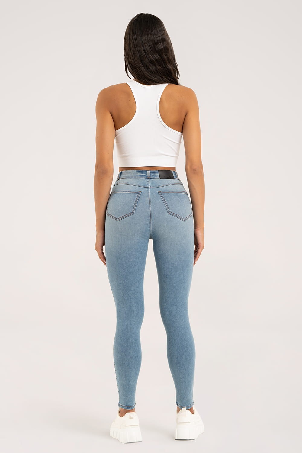 Jeansy skinny light blue