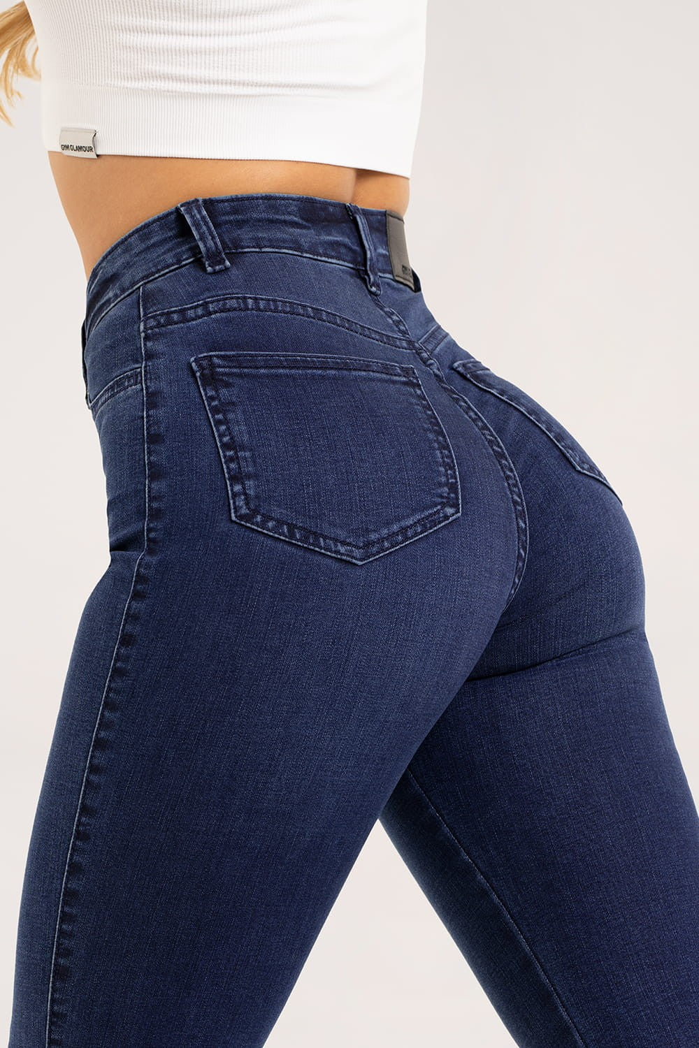 Jeansy dzwony navy blue