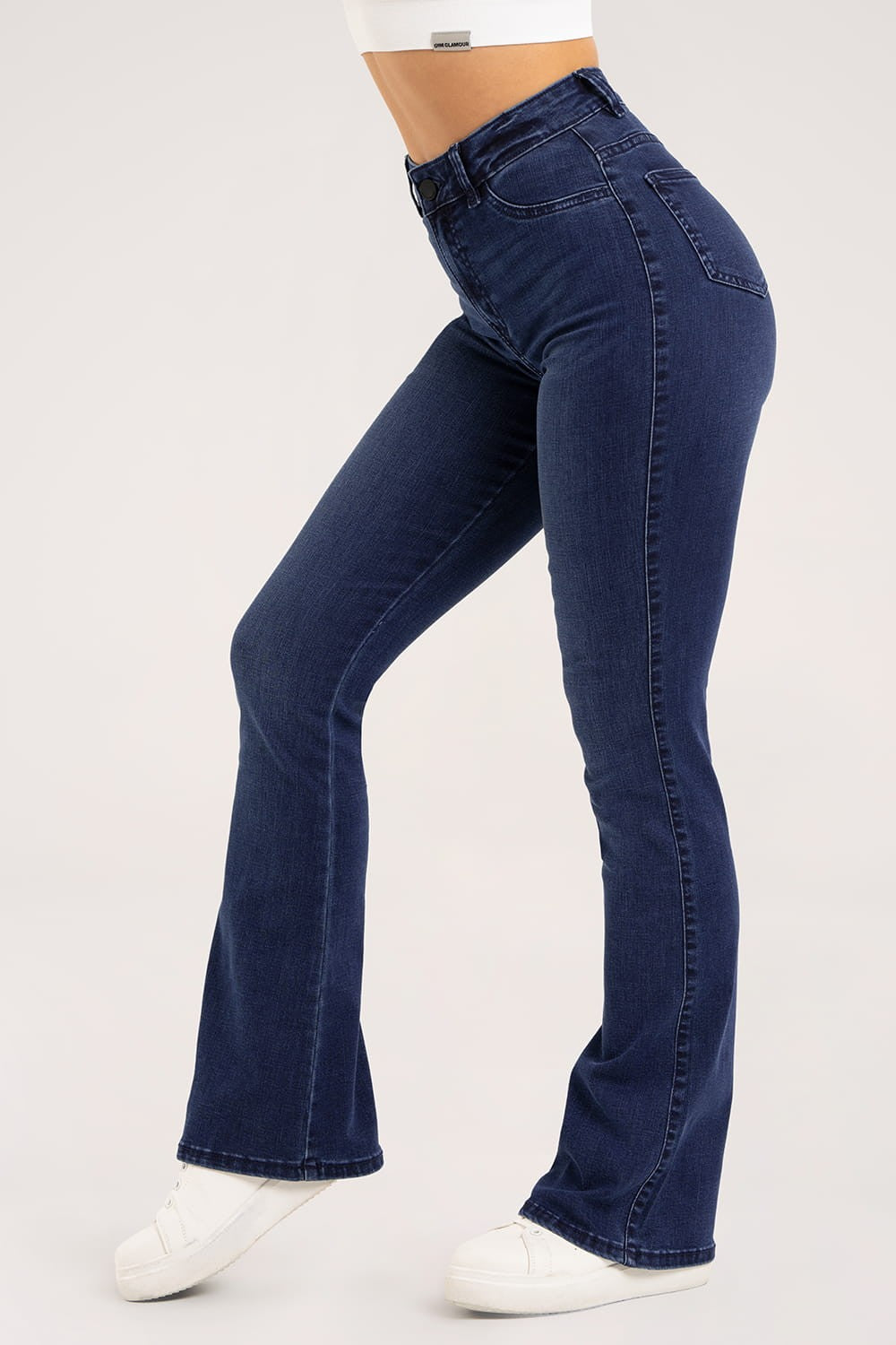 Jeansy dzwony navy blue