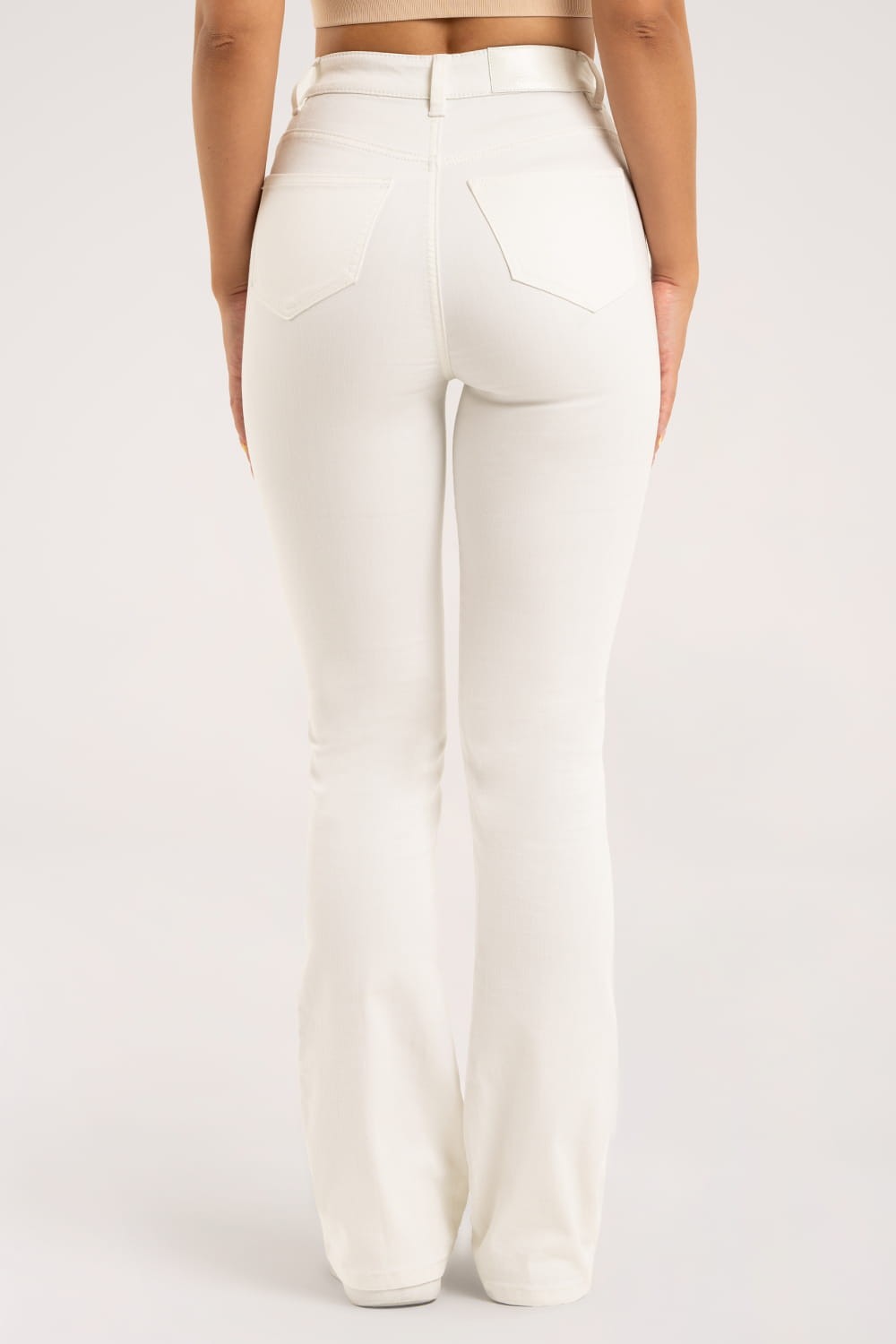 Jeansy dzwony off white