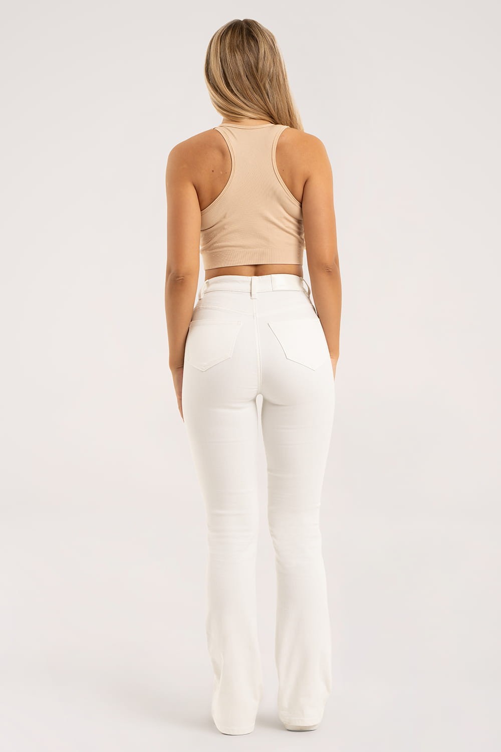 Jeansy dzwony off white