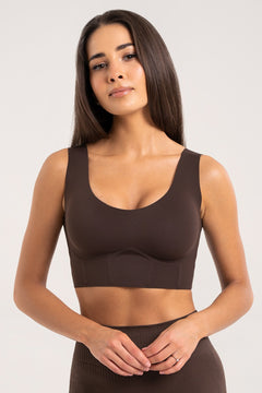 Korsett Sport-BH chocolate