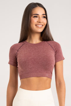 Nahtloser Rashguard rose taupe