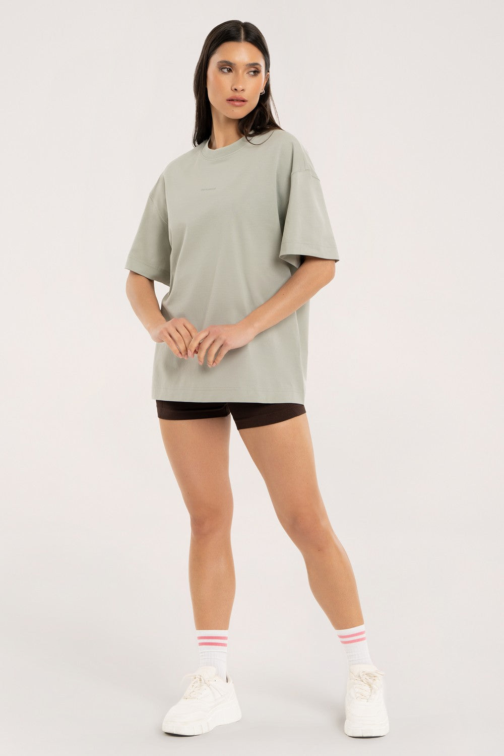 T-shirt oversize classic olive grey
