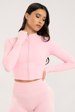 Taillierte Zip-Jacke im Korsettstil popstar
