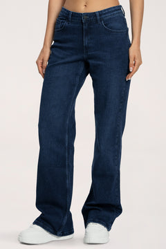 Hüftjeans Wide long navy blue