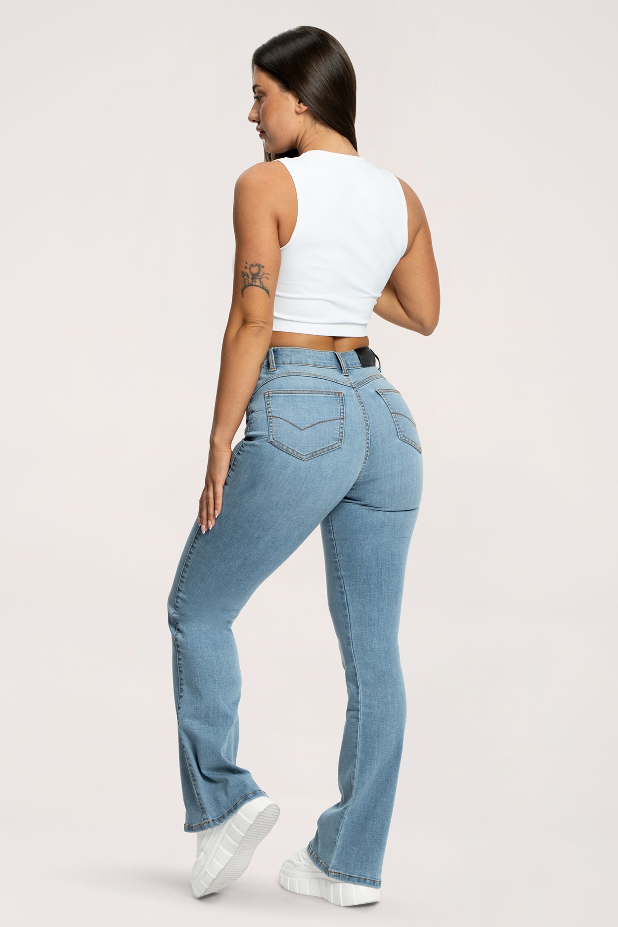 Jeansy dzwony perfect slim light blue