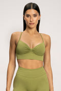 Sport-BH mit tiefem Ausschnitt matcha