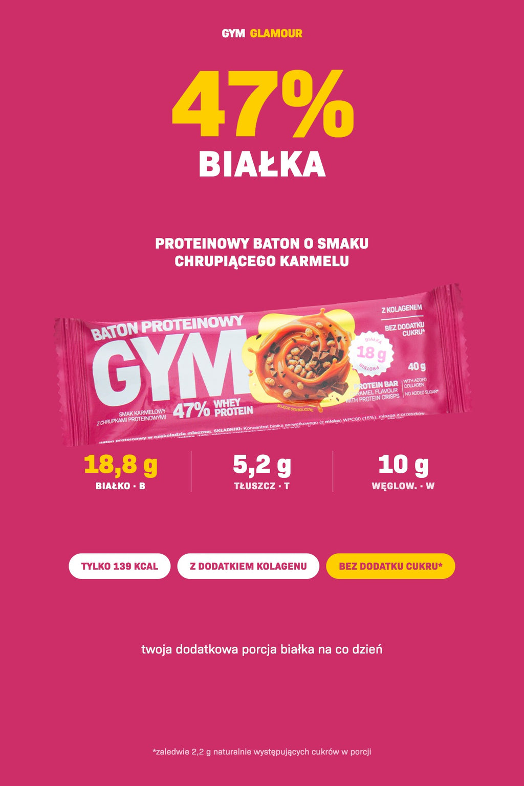Proteinriegel GYM – Knuspriges Karamell