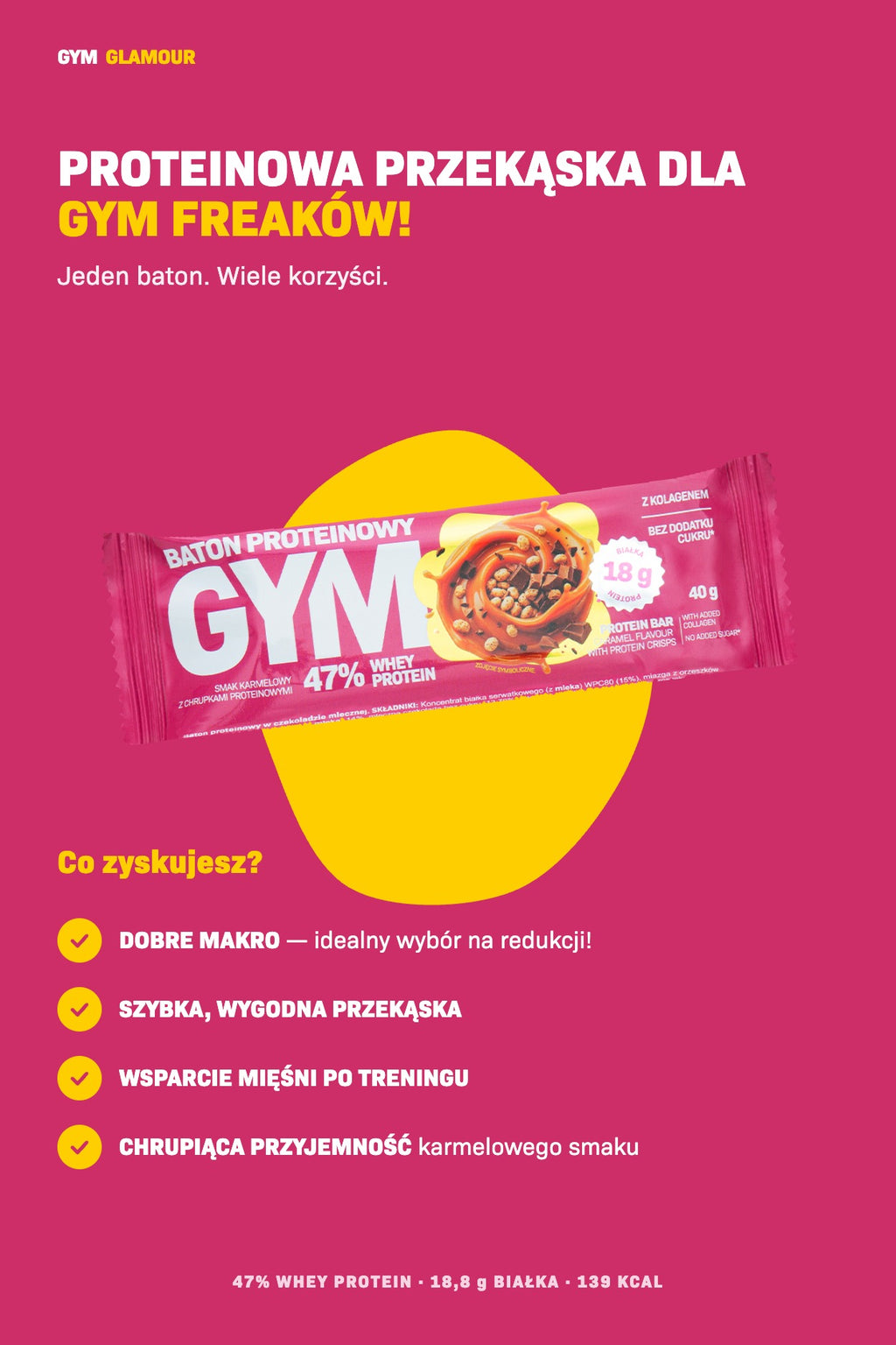 Proteinriegel GYM – Knuspriges Karamell