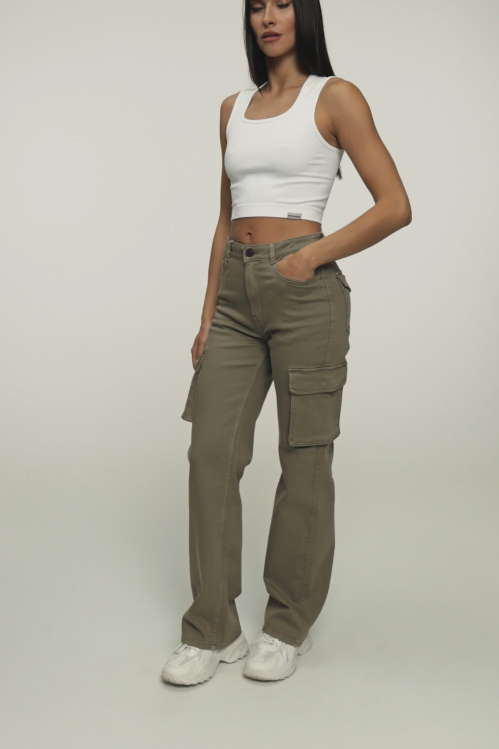 Jeans Cargo green olive