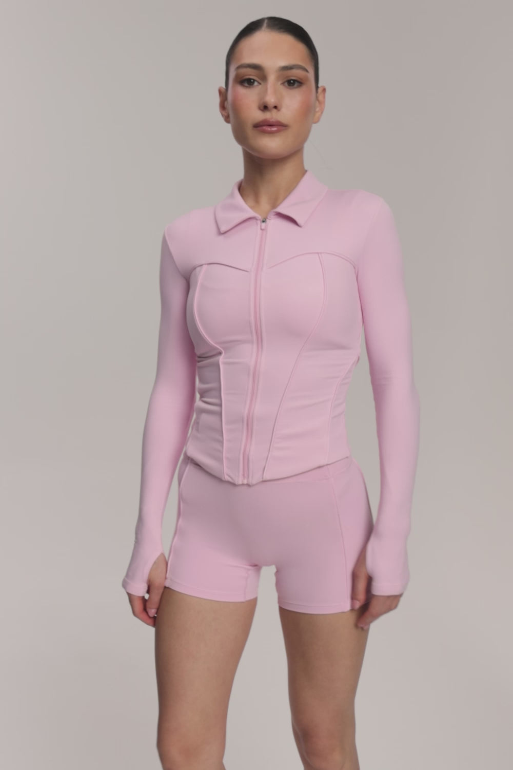 Pilates Era Sportjacke mit Reißverschluss pink